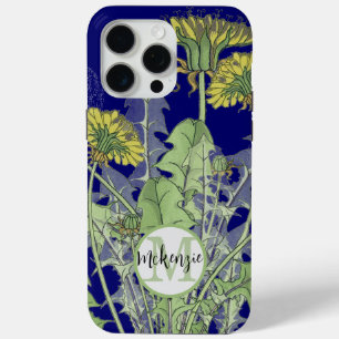Coque iPhone 15 Pro Max Monogramme Vintage moderne Dandilion Fleur iphone