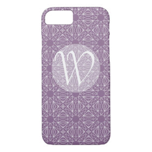 Coque Case-Mate Pour iPhone Monogramme violet avec Motif