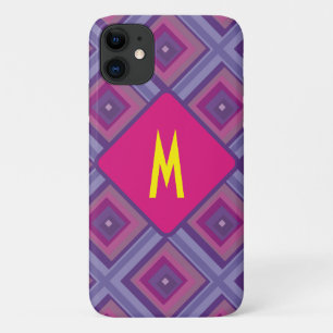 Case-Mate iPhone Case Monogramme violet rose lavande diamant Motif Art