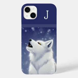 Coque Case-Mate iPhone Monogramme White Wolf Howling
