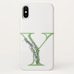 Case-Mate iPhone Case Monogramme Y Lavender Eucalyptus
