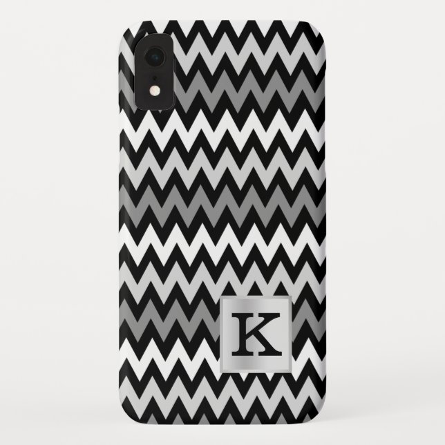 Coques Case-Mate iPhone Monogramme Zag Chevron avec choix de couleurs (Dos)