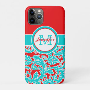 Case-Mate iPhone Case Monogrammed Blue, Rouge, Blanc Damas iPhone 11