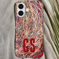 Monogrammes initiales abstrait coloré girly motif
