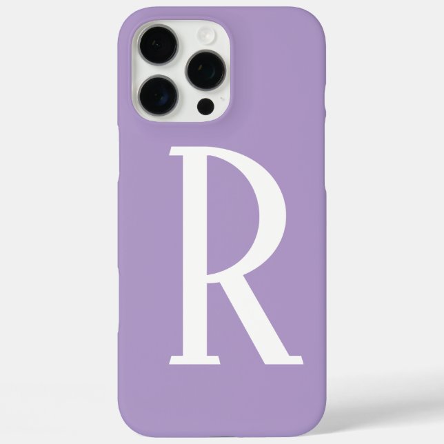 Coques Case-Mate iPhone Monogrammes Nom Violet Clair Cadeau Froid Faveur D (Verso)