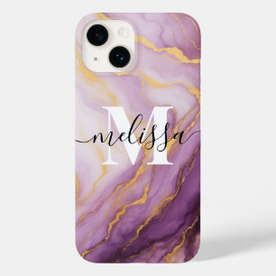 Coque Case-Mate iPhone Monographie Abstraite en marbre violet