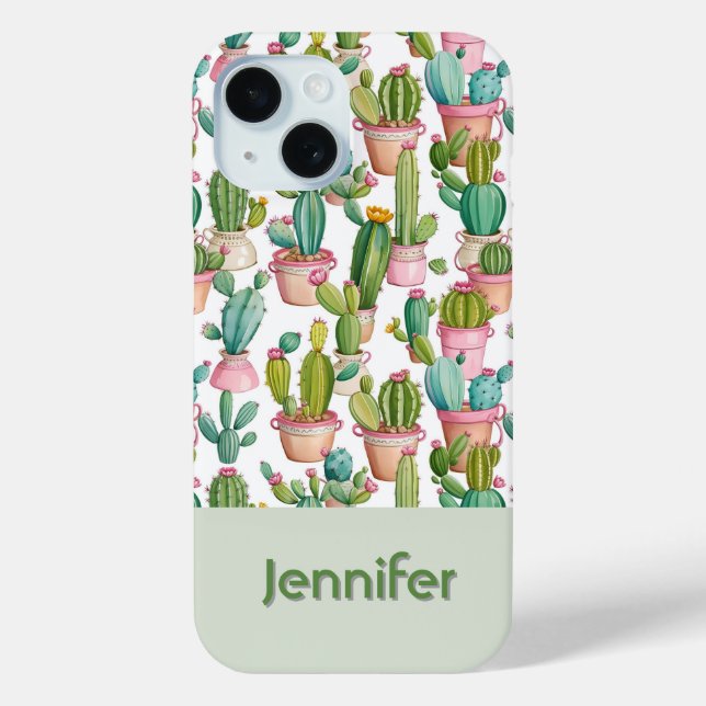 Coques Case-Mate iPhone Monographie amusante cactus lumineux (Verso)