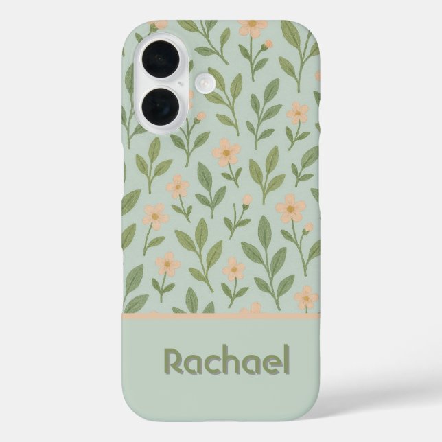 Coques Case-Mate iPhone Monographie de fleurs roses douces (Verso)