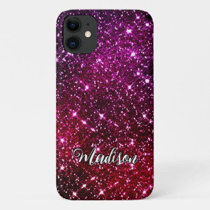 Case-Mate iPhone Case Monographie de Parties scintillant rose irisé Whim