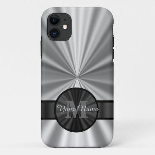 Coques Pour iPhone Monographie personnalisée en argent clair