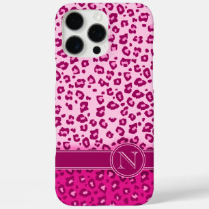 Coque iPhone 16 Pro Max Monographie poster de animal léopard rose