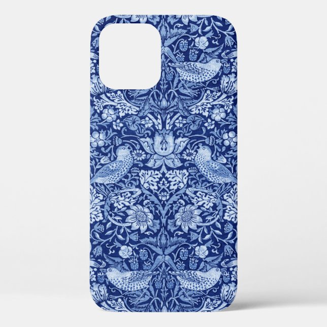 Coques Case-Mate iPhone Monotone bleu de fraises Thief, William Morris (Verso)