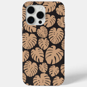 Coque Case-Mate iPhone Monstera en Tan et noir