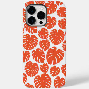 Coque Case-Mate iPhone Monstera - Orange et blanc