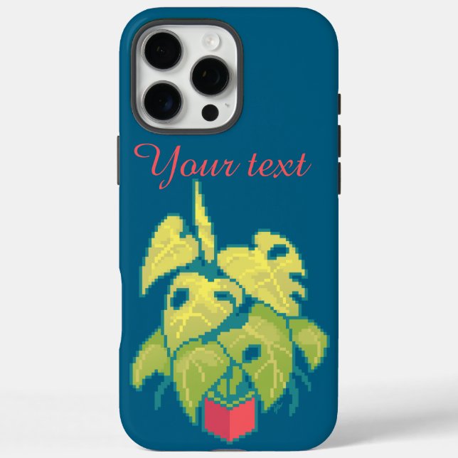 Coques Case-Mate iPhone Monstera, pixel art (Verso)
