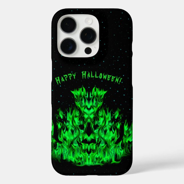 Coques Case-Mate iPhone Monstre de flamme dans le ciel étoilé (Verso)