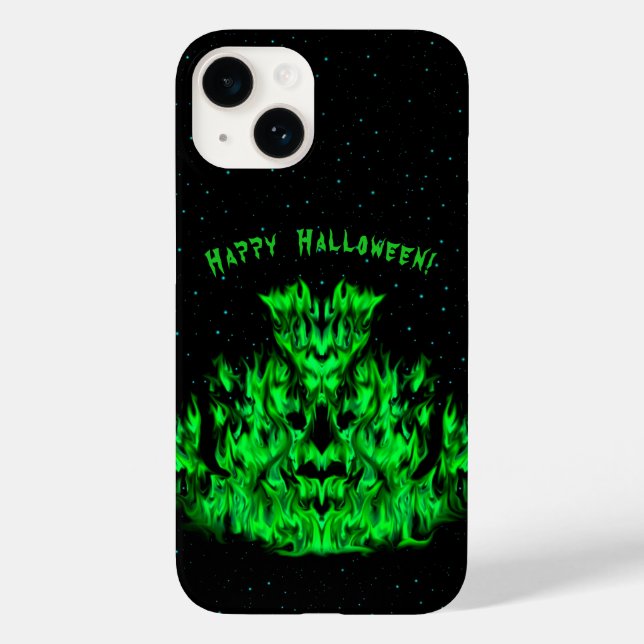 Coques Case-Mate iPhone Monstre de flamme dans le ciel étoilé (Verso)