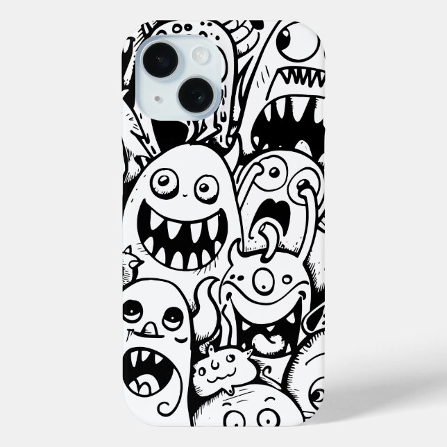 Coques Case-Mate iPhone Monstre Doodles (Verso)