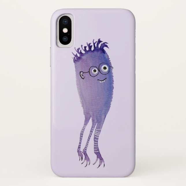 Coques Case-Mate iPhone Monstre drôle de méduses de geek avec des verres (Dos)
