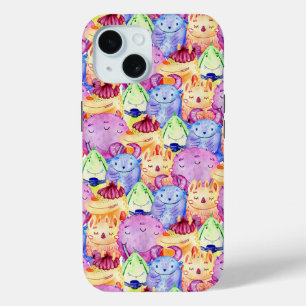 Coque Case-Mate iPhone Monstres aquarelles mignons