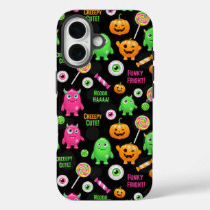 Coque Pour iPhone 16 Monstres "Déplaisants mignons" et Halloween amusan