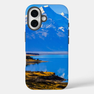 Coque Pour iPhone 16 Mont Cook surplombant le lac Pukaki, NZ