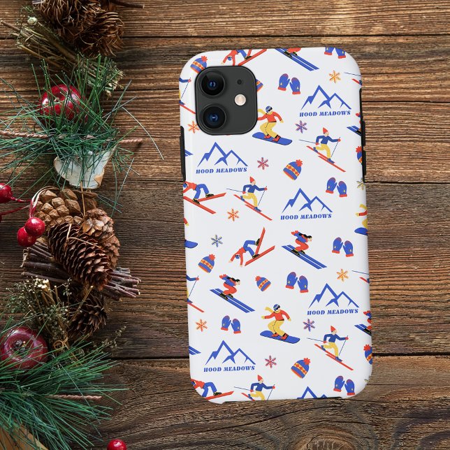 Coques Case-Mate iPhone Mont Hood Meadows Motif de snowboard Oregon (Mount Hood Meadows Oregon ski snowboard winter snow iphone phone case)