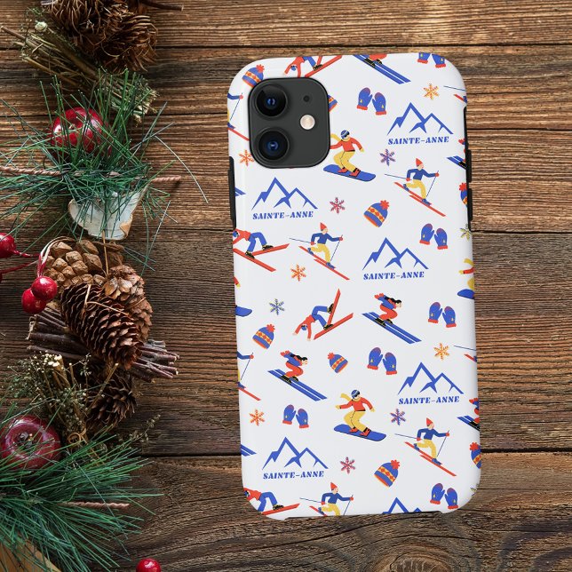Coques Case-Mate iPhone Mont Sainte Anne Québec Motif de snowboard (Mont Sainte-Anne Quebec ski snowboars winter snow vacation christmas holidays iphone phone case)