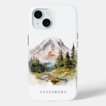 Montage Rainier PNW Watercolor Scenery Personnalis