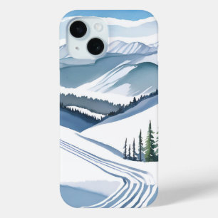 Coque Case-Mate iPhone Montagne de ski aquarelle