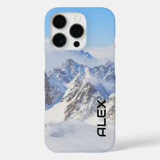 Coque iPhone 16 Pro Montagne Enneigée Sous Un Ciel Bleu Brillant