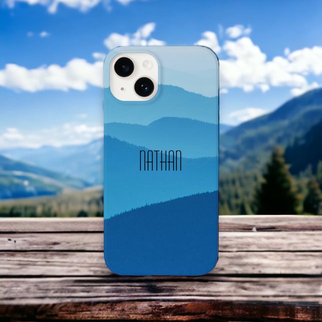 Coques Case-Mate iPhone Montagnes bleues personnalisées (Créateur téléchargé)
