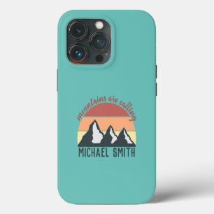 Case-Mate iPhone Case Montagnes pastel vintage appellent monogramme ciel