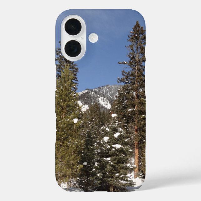 Coques Case-Mate iPhone Montana Mountain Trails in Winter Landcape Photo (Verso)