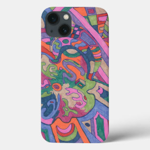 Etui iPhone 13 Montez à l'arc-en-ciel Super, abstrait