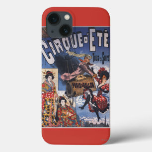 Etui iPhone 13 Montgolfière et affiche japonaise de dames
