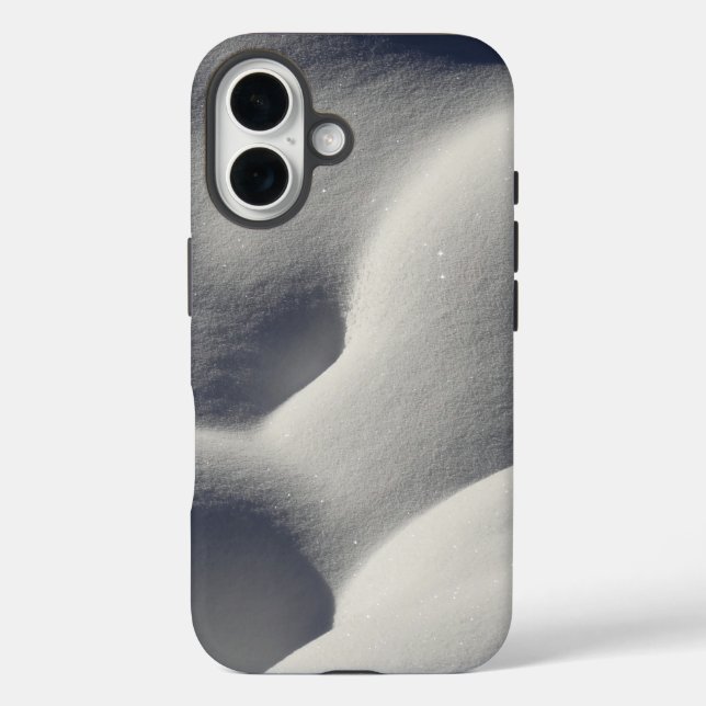 Coques Case-Mate iPhone Monticules de neige scintillante, nature abstraite (Verso)