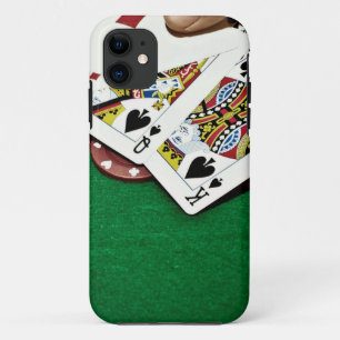 Coque iPhone 11 Montrant à cartes le tisonnier de table verte