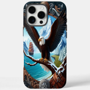 Coque iPhone 16 Pro Max Montre d'aigle sur les mers d'hiver