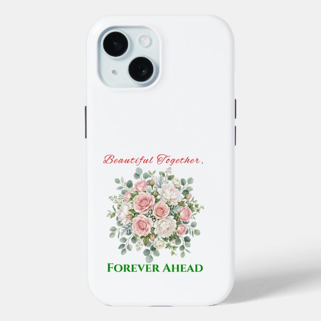 Coques Case-Mate iPhone Montre de mariage florale élégante (Verso)
