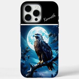 Coque iPhone 16 Pro Max Montre Lune Illuminante d'Aigle