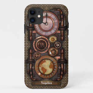 Coque iPhone 11 Montre vintage #1C de Steampunk
