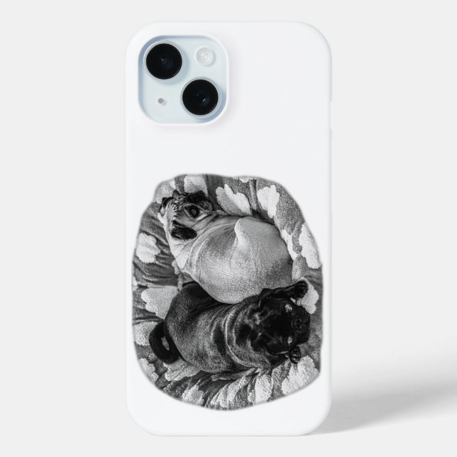 Coques Case-Mate iPhone Montres Douces, Pug Jumelés (Verso)
