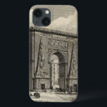 iPhone 13 Case Monument du Drawing of Porte Saint-Denis<br><div class="desc">A great drawing of Porte Saint-Denis, a French monument located in the city of Paris. Built in 1672 to replace a gate in the city wall this drawing depicts the triumphal arch in its early days. This would make a great venft for someone who likes to travel or enjoys French...</div>