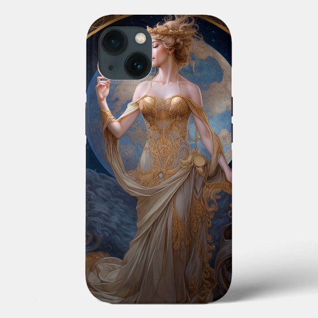 Coques Case-Mate iPhone Moon Goddess Queen Imaginaire Art (Verso)