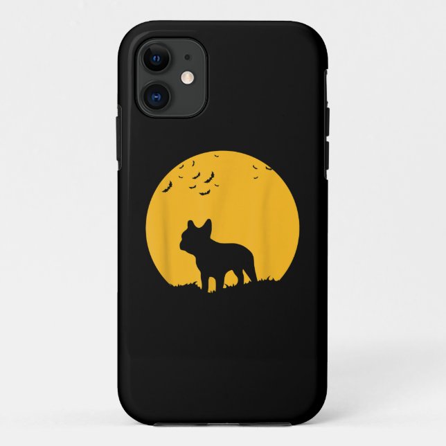 Coques Case-Mate iPhone Moon Halloween Inspire French Bulldog (Dos)