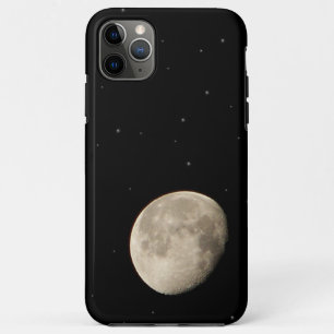Coque iPhone 11 Pro Max Moon Photo Starry Black Night Sky Space