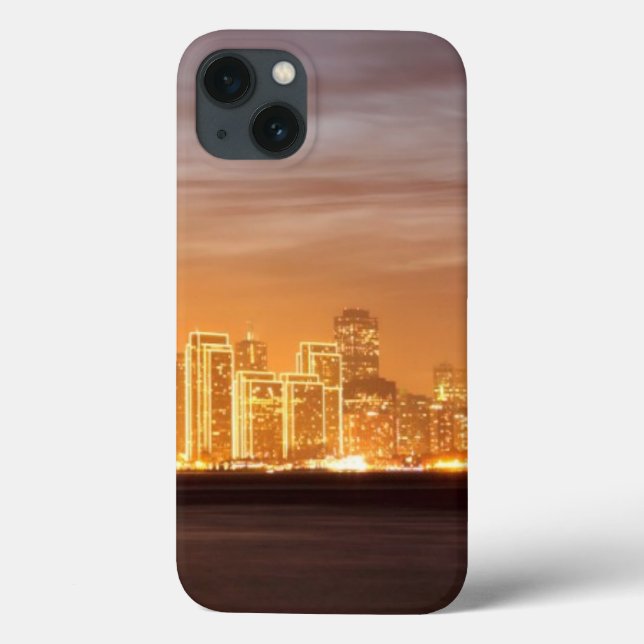 Coques Case-Mate iPhone Moon setting over San Francisco on hazy december (Verso)