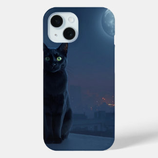 Coque Case-Mate iPhone Moonlit Cat on Rooftop Phone Case