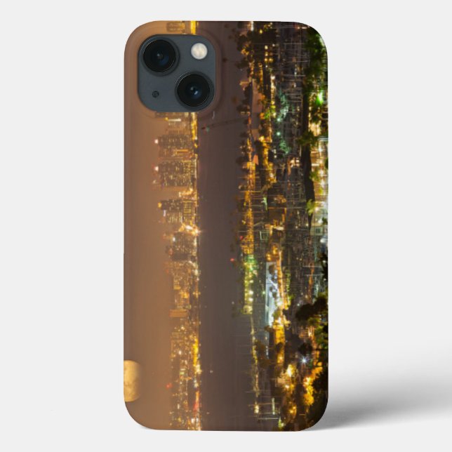 Coques Case-Mate iPhone Moonrise over the San Diego skyline (Verso)